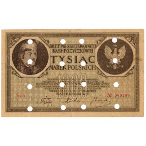 1.000 marek polskich 1919 - seria A - fałszerstwo