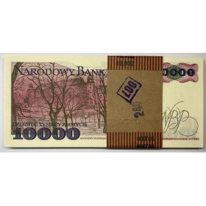 Paczka bankowa 10.000 złotych 1988 - seria AF - 93 sztuki - RZADKA