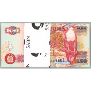 ZAMBIA - 50 kwacha 2003 - paczka bankowa 100 sztuk