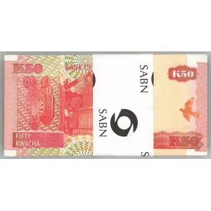 ZAMBIA - 50 kwacha 2003 - paczka bankowa 100 sztuk