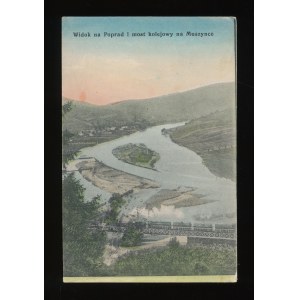 Muszyna - Widok na Poprad i most kolejowy na Muszynce 1914 (105)