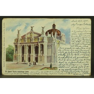 Lwów - Gmach Teatru miejskiego 1900 (242)