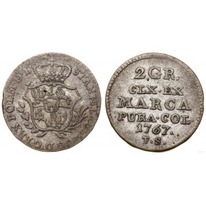 Polska, półzłotek (2 grosze), 1767 FS, Warszawa