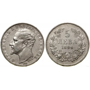 Bulgaria, 5 leva, 1894, Kremnica