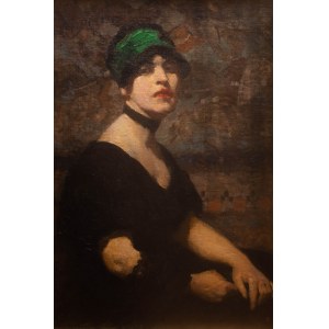 Eligiusz Niewiadomski (1869 Varšava - 1923 tamtéž), Portrét paní Niewiadomské, 1917.