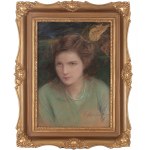Teodor Axentowicz (1859 Braşov/Rumunsko - 1938 Krakov), Portrét mladej ženy s perlami