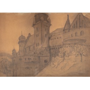 Stanisław Wyspiański (1869 Krakov - 1907 tamtiež), Pohľad na Wawel z Podzamcze, asi 1901