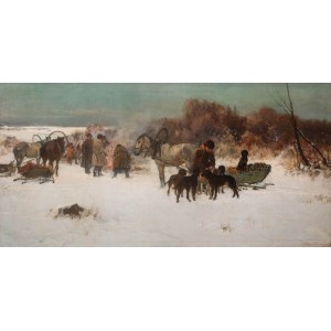 Czesław Wasilewski (1875 Warsaw - 1947 Łódź), On the hunt