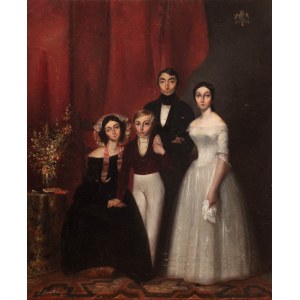 Teofil Kwiatkowski (1809 Pułtusk - 1891 Avallon), Family portrait, 1840.