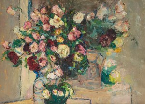 Włodzimierz Terlikowski (1873 Poraj - 1951 Paryż), Martwa natura z wazonem z różami