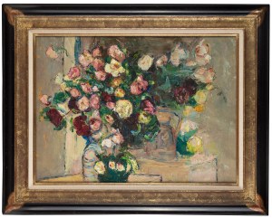 Włodzimierz Terlikowski (1873 Poraj - 1951 Paryż), Martwa natura z wazonem z różami