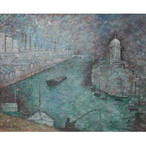 Alicja Halicka (1894 Krakau - 1975 Paris), Im Flusshafen, nach 1945