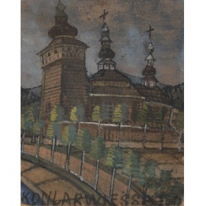 Nikifor Krynicki (1895 Krynica Zdrój - 1968 Folusz), Cerkwia w Krynicy, lata 40. XX w. / początek l. 1950.