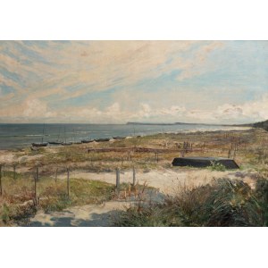Emil Weinert (1899-?), Jesień na plaży nad Bałtykiem