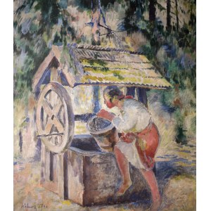 Kazimierz Sichulski (1879 Lvov - 1942 there), At the well, 1931.