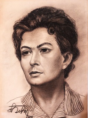 Stanisław Rolicz, portret kobiety, duży format,