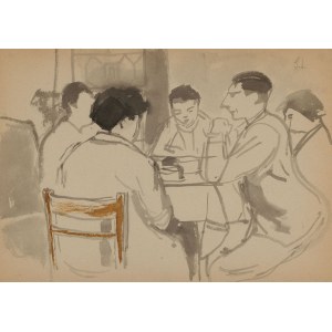 Juliusz STUDNICKI, FIVE PERSONS AT THE TABLE