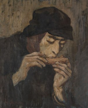 Maciej LACHUR, GŁÓD (z cyklu Getto), 1954