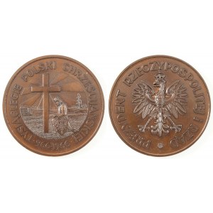 Medaille, TEN YEARS OF CHRISTIAN POLAND, 1966