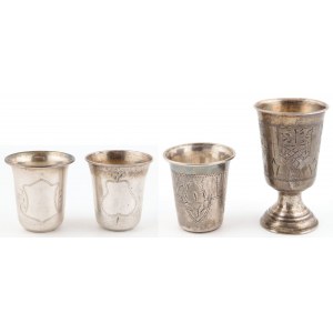 FOUR SILVER GLASSES