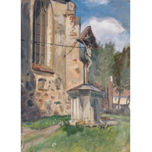 Marie SEECK, KREUZ AN DEN APSIDEN EINER GOTHISCHEN KIRCHE, 1910