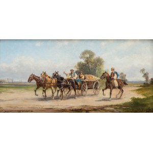 Alfred Steinacker (A.Derfla) (1838-1914), W drodze na targ