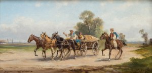 Alfred Steinacker (A.Derfla) (1838-1914), W drodze na targ