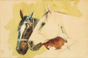 Juliusz Holzmüller (1876 Bolechów - 1932 Lwów), Studium dwóch głów koni