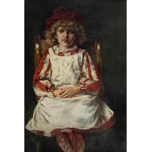 Józef Krzesz-Męcina (1860 Kraków-1934 Poznań), Porträt eines Mädchens