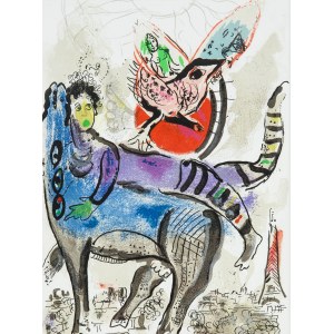 Marc Chagall (1887 Łoźno k. Witebska-1985 Saint-Paul de Vence), La Vache Bleue, 1967 r.