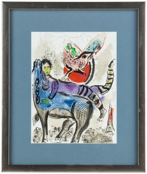 Marc Chagall (1887 Łoźno k. Witebska-1985 Saint-Paul de Vence), La Vache Bleue, 1967 r.