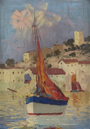 Grzegorz Mendoly-Stefanoff (1898 - 1966), W porcie, 1937 r.
