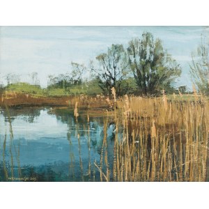Witold Tomasz Kowalski (geb. 1944 in Radom), Landschaft mit Schilf, 2003.
