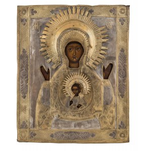 Ikone - Mutter Gottes 'Zeichen', Russland, erste Hälfte des 20. Jahrhunderts.