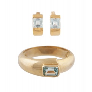 Set : ring and earrings, contemporary