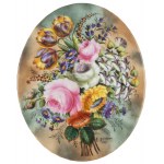Pár porcelánových plakiet s kvetinovým motívom, 1835.