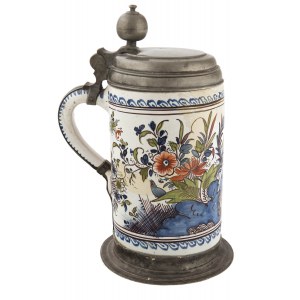 Faience tankard, Germany, 18th century.