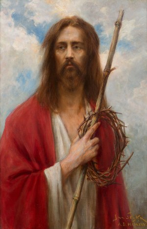 Jan Styka, CHRYSTUS Z TRZCINĄ I KORONĄ CIERNIOWĄ W RĘKU, 1925