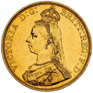 VICTORIA £ 5 1887 AU 55