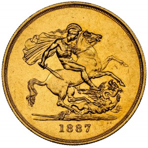 VICTORIA £ 5 1887 AU 55