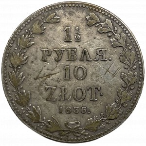 1 i 1/2 RUBLA = 10 ZŁOTYCH 1836 MW