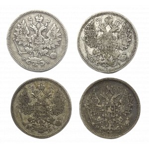 ALEXANDR II 15 výtisků 1860, 1868, 1869 a 1876