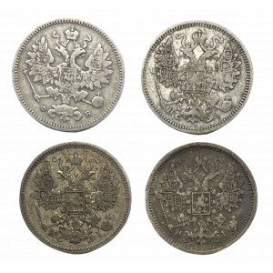 ALEXANDER II 15 výtlačkov 1860, 1868, 1869 a 1876