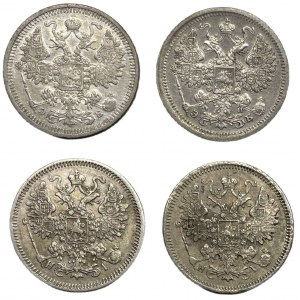 ALEXANDER II 15 výtlačkov 1867, 1871, 1907 a 1908