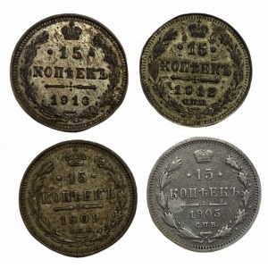 MICHAEL II 15 výtlačkov 1905, 1909, 1912 a 1916