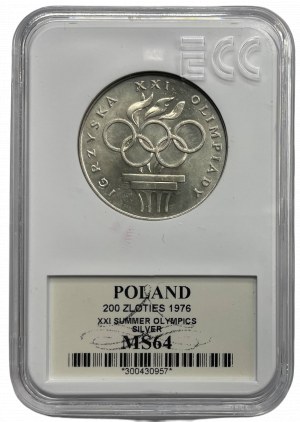 200 GOLD 1976 OLYMPICS MS 64