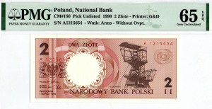 2 ZLATÉ 1990 PMG 65 EPQ