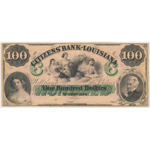 100 DOLARÓW 1857 LOUISIANA