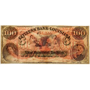 100 DOLARÓW 1857 LOUISIANA