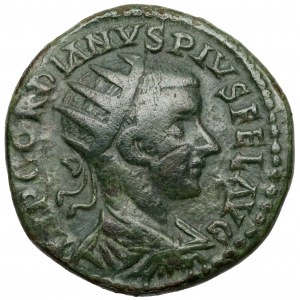 RÖMISCHE KESSHEIT AE DUPONDIUS GORDIAN III 238-244 AD.